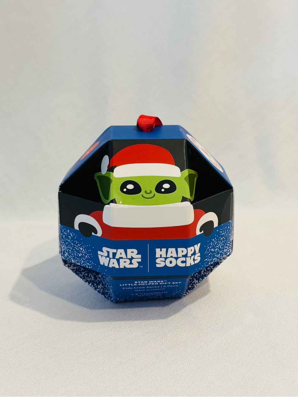 Happy Socks Star Wars Grogu Little Helper 2 Pair Gift Set Kids 4-6 Christmas
